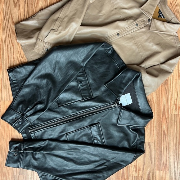Black and Tan faux Leather bundle Jackets - Picture 3 of 6
